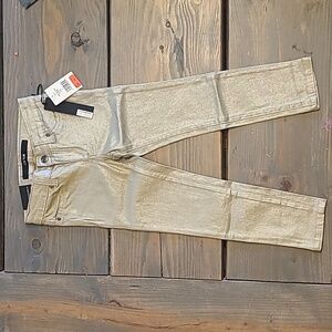 Joe's Jeans Ultra Slim Fit The Jegging Gold Shimmer Pants